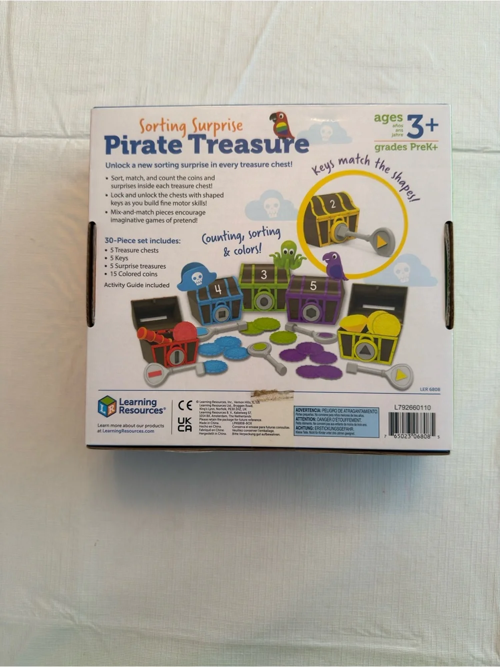 Learning Resources Sorting Surprise Pirate Treasure - Red, Green, Purple, Yellow